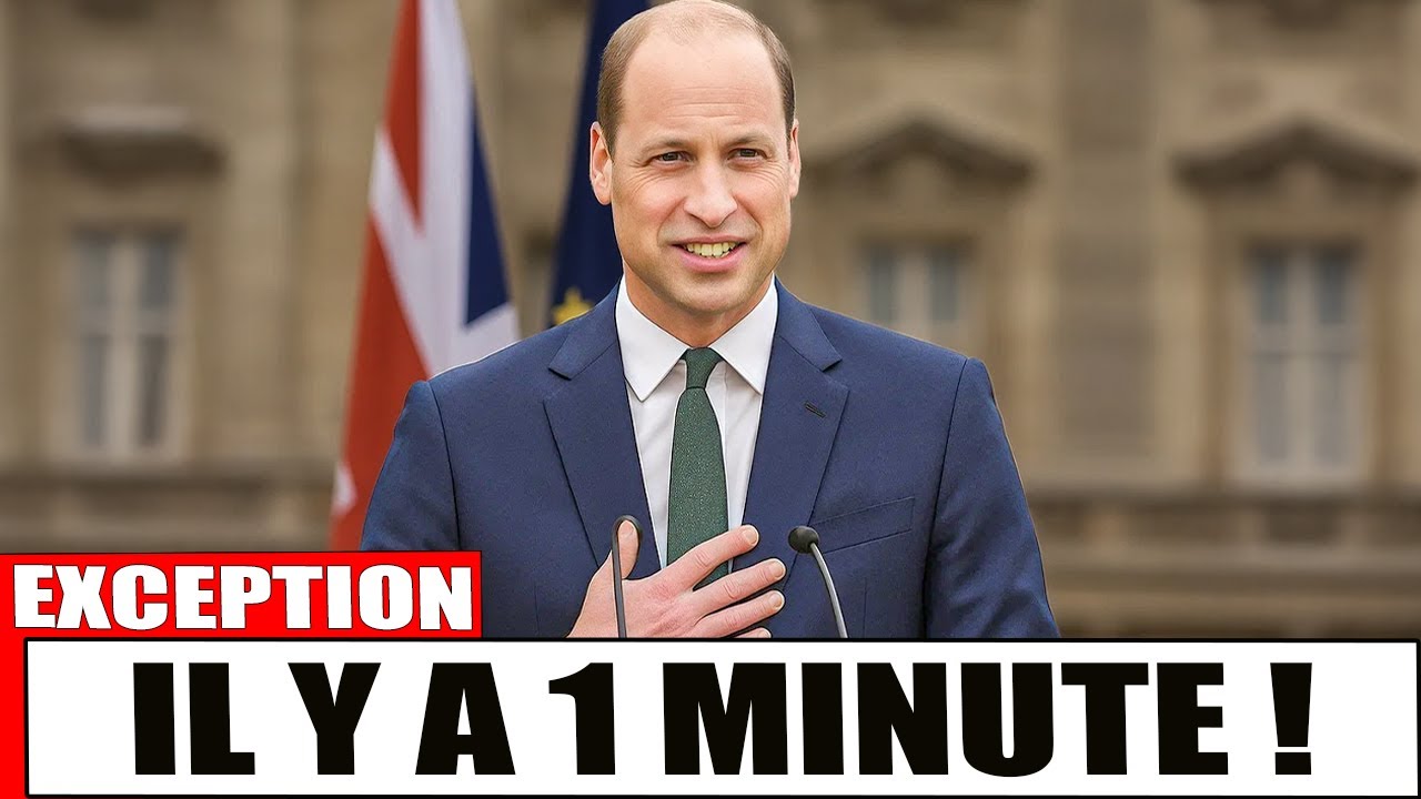 « Annonce importante du prince William  le Palais s’exprime »