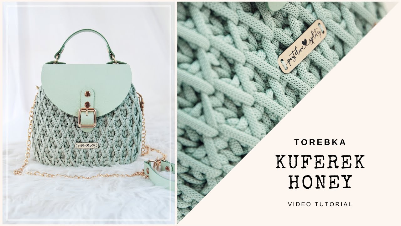 🍬 Torebka Kuferek Honey 🍬 ścieg plaster miodu || honeycomb stitch || crochet video tutorial 🍬