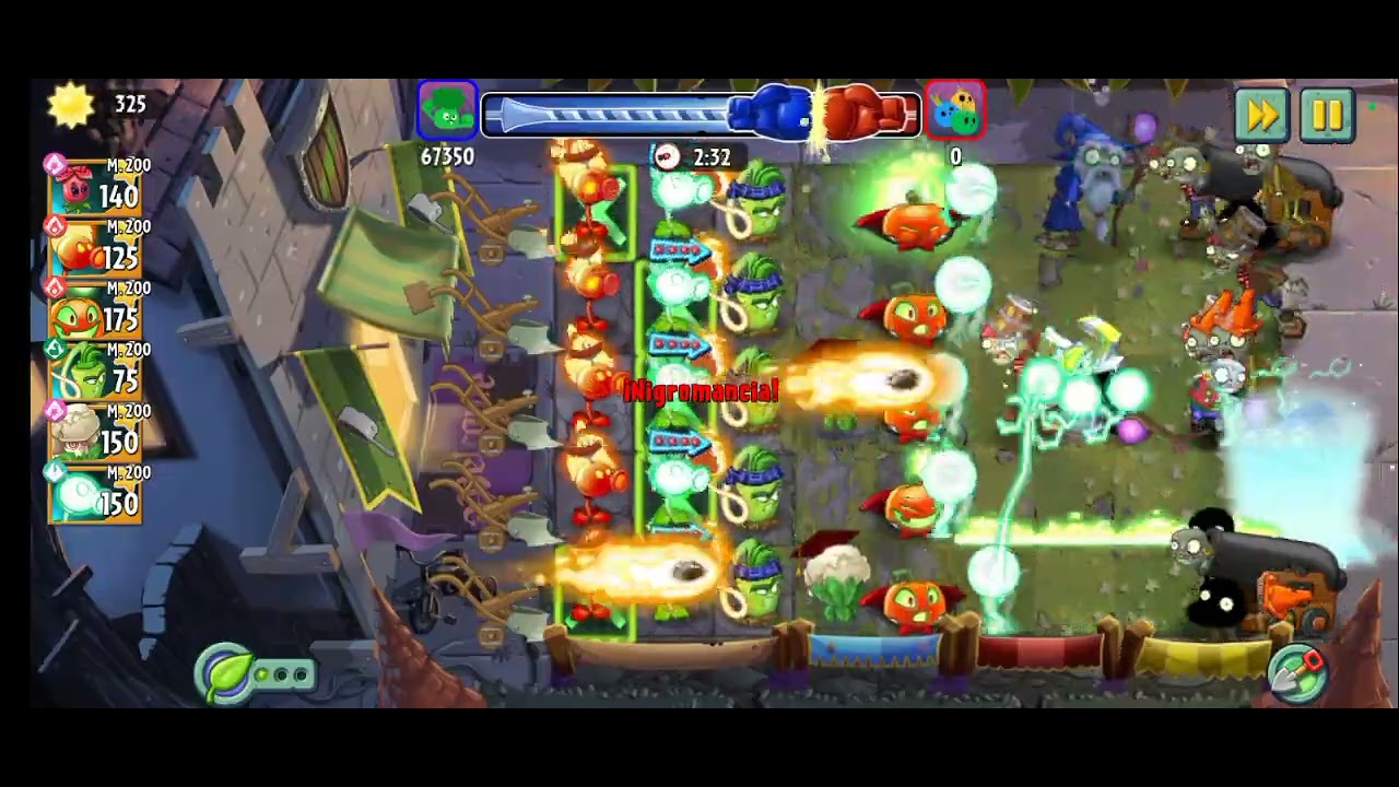 Batalla épica plantas vs zombies 2