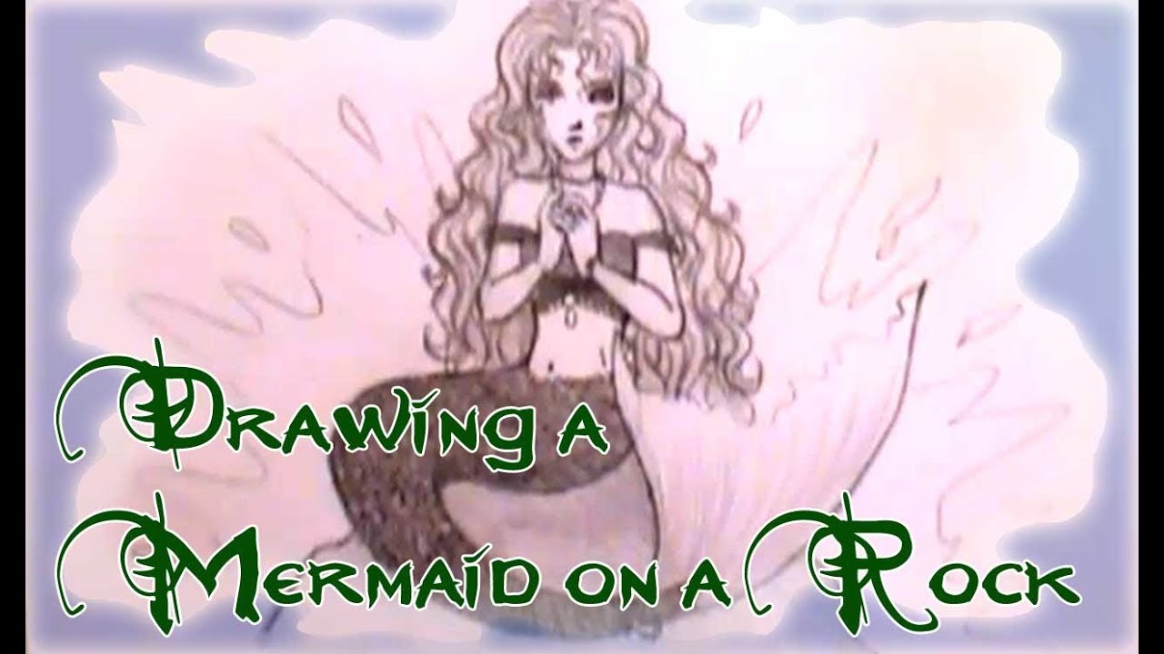 How to draw a Mermaid on a rock