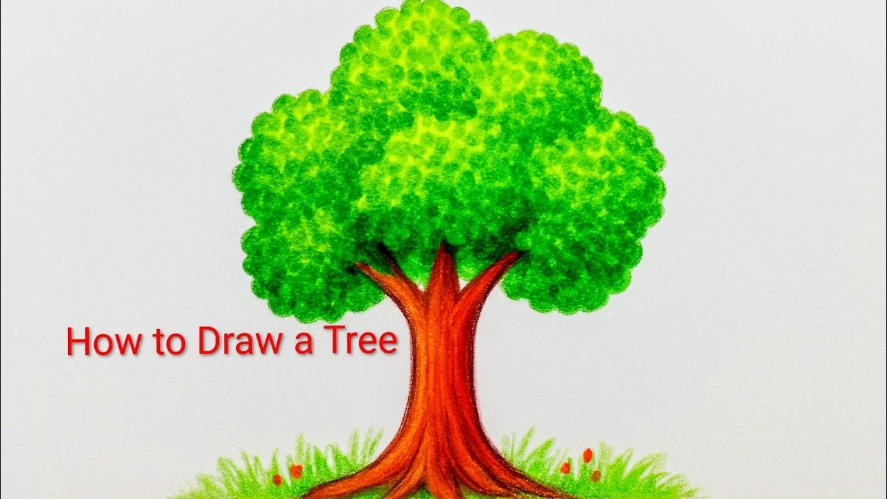 🌳Easy Tree Drawing | Step by Step Tutorial for Beginner#TreeDrawing #EasyDrawing #Art#NatureDrawing