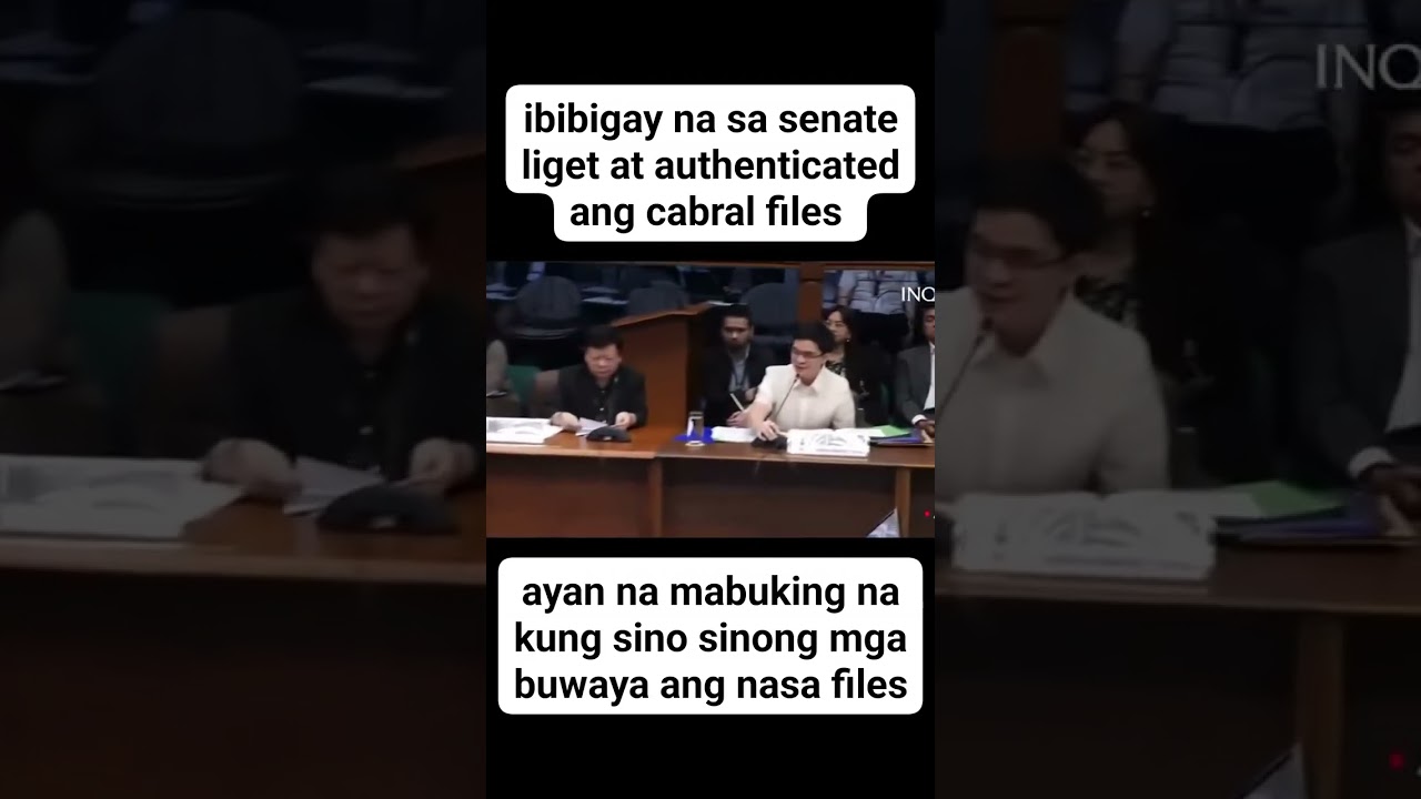 Cabral File's from Cong Leviste.. senate hearing