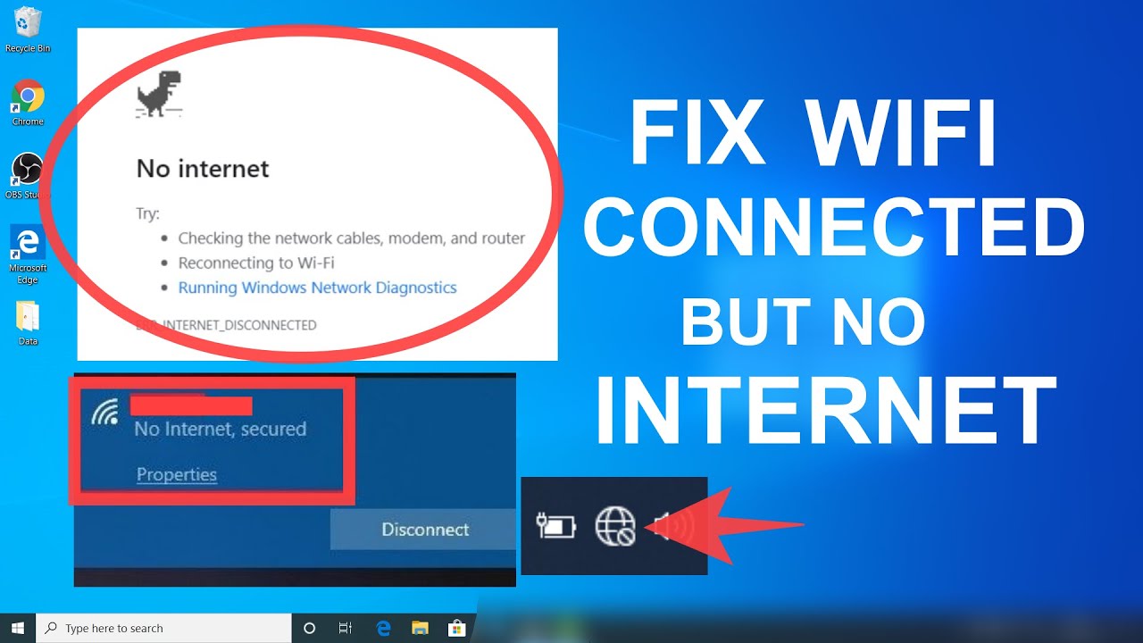 Как исправить проблему с подключением к Wi-Fi, но отсутствием доступа к Интернету в Windows 10 — ...