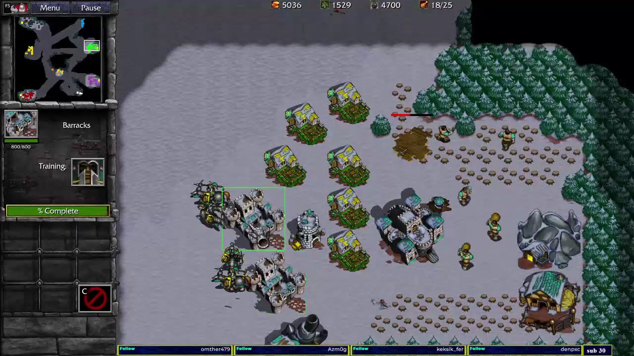 Warcraft 2 Remastered Plains of Snow 4v4