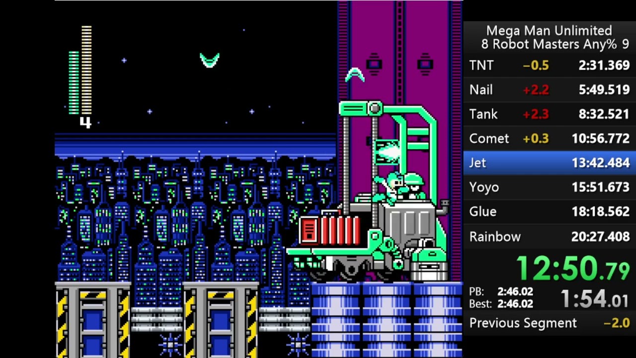 Mega Man Unlimited Easy Mode 8 Robot Masters any% in 20:25!
