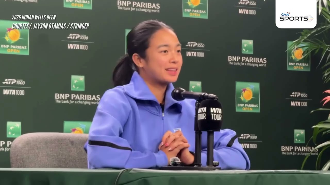 Alex Eala Press Conference after Indian Wells win over Dayana Yastremska 🎥 GMA Sports