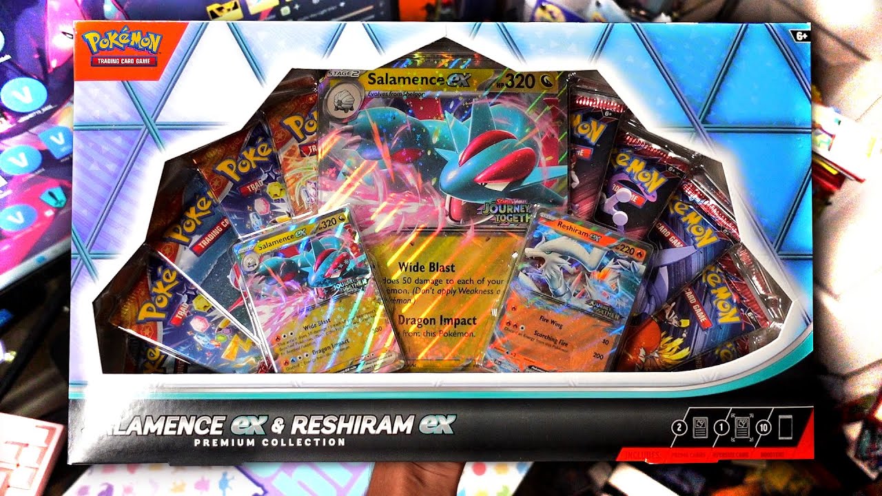 Что внутри? Распаковка коллекционных коробок с фигурками Salamence ex и Reshiram ex!
