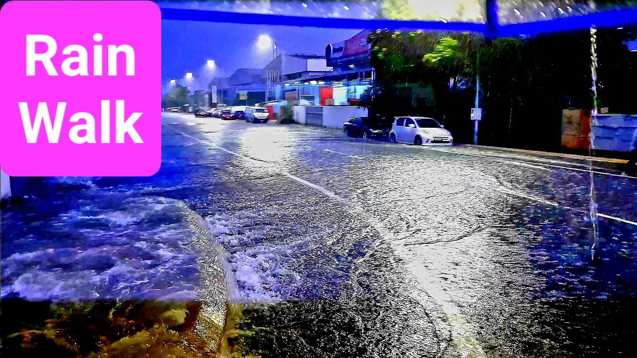 Walking in the Rain (Vid-73) from Taman Bukit Permai to Kampung Cheras Baru in Kuala Lumpur Malaysia