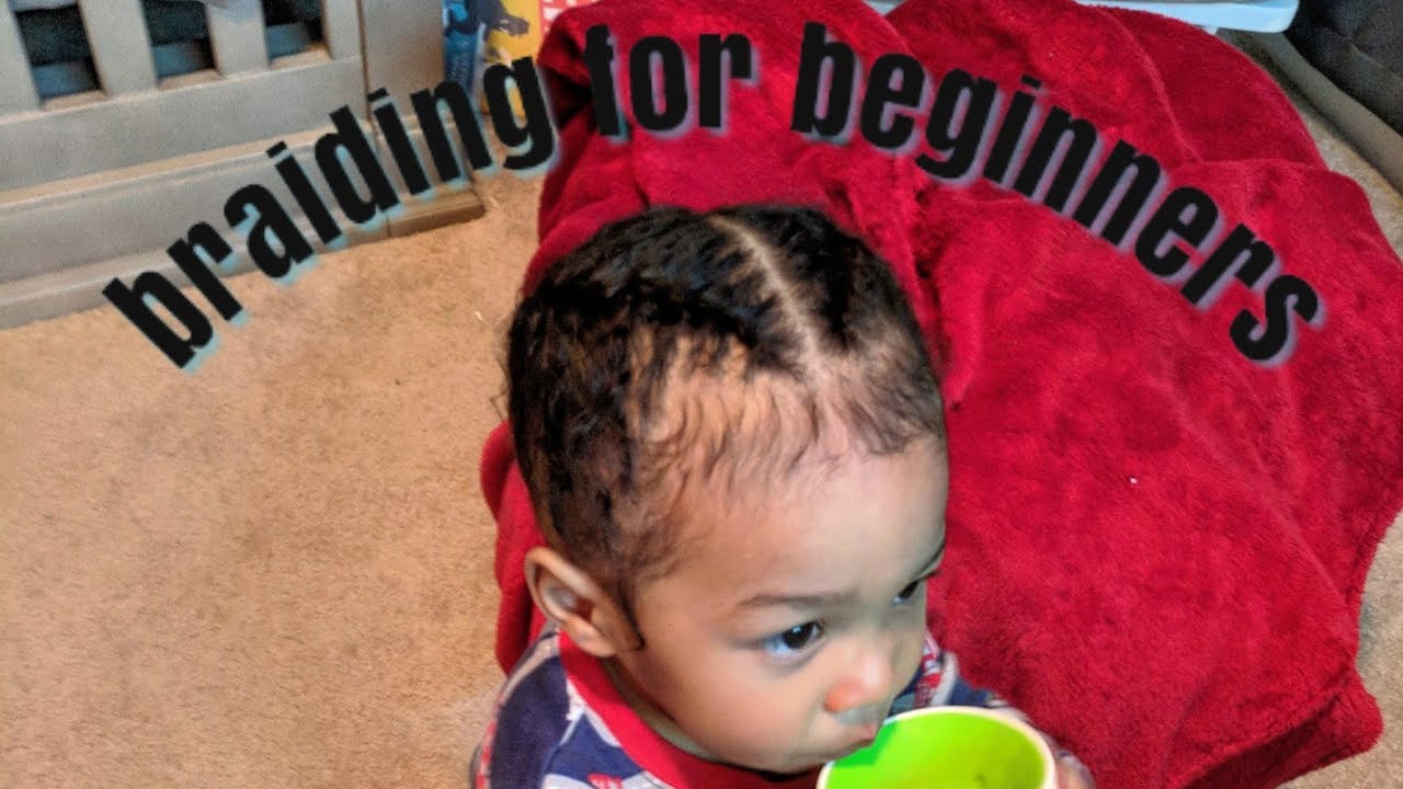 How to Braid toddler hair tutorial for beginners only (korean and black) curly long hair