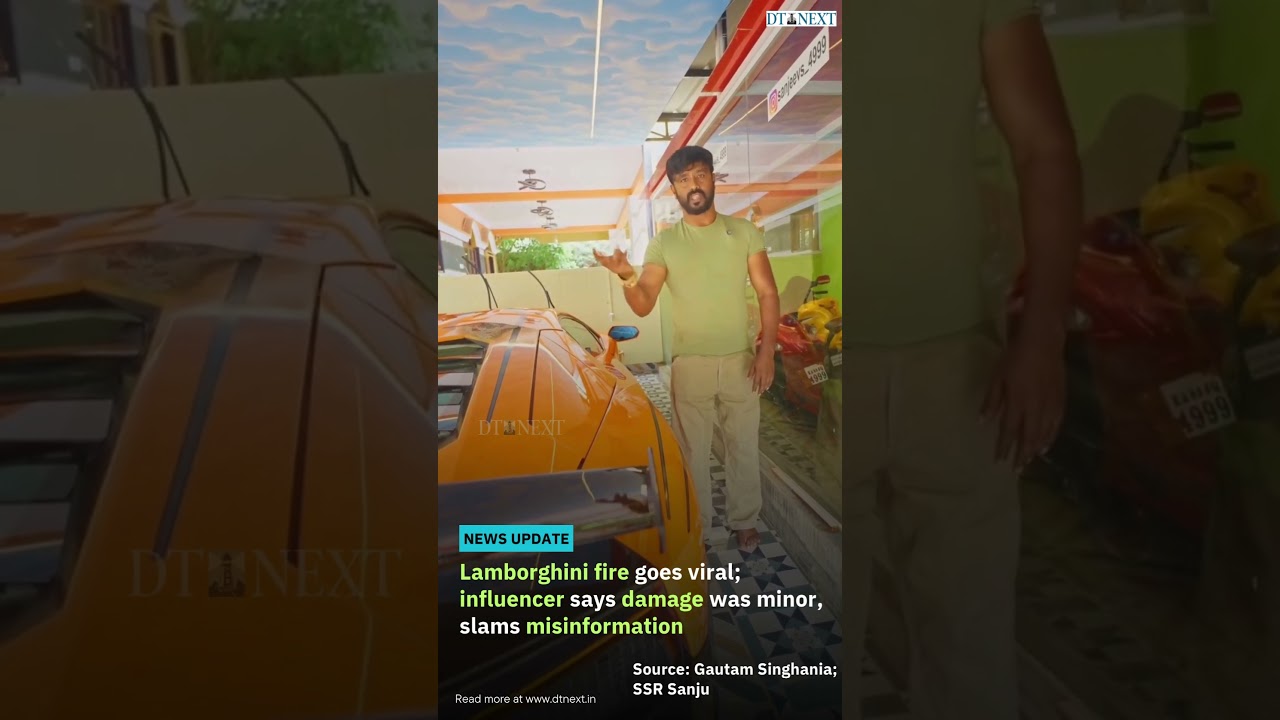 Lamborghini fire goes viral; influencer says damage was minor, slams misinformation