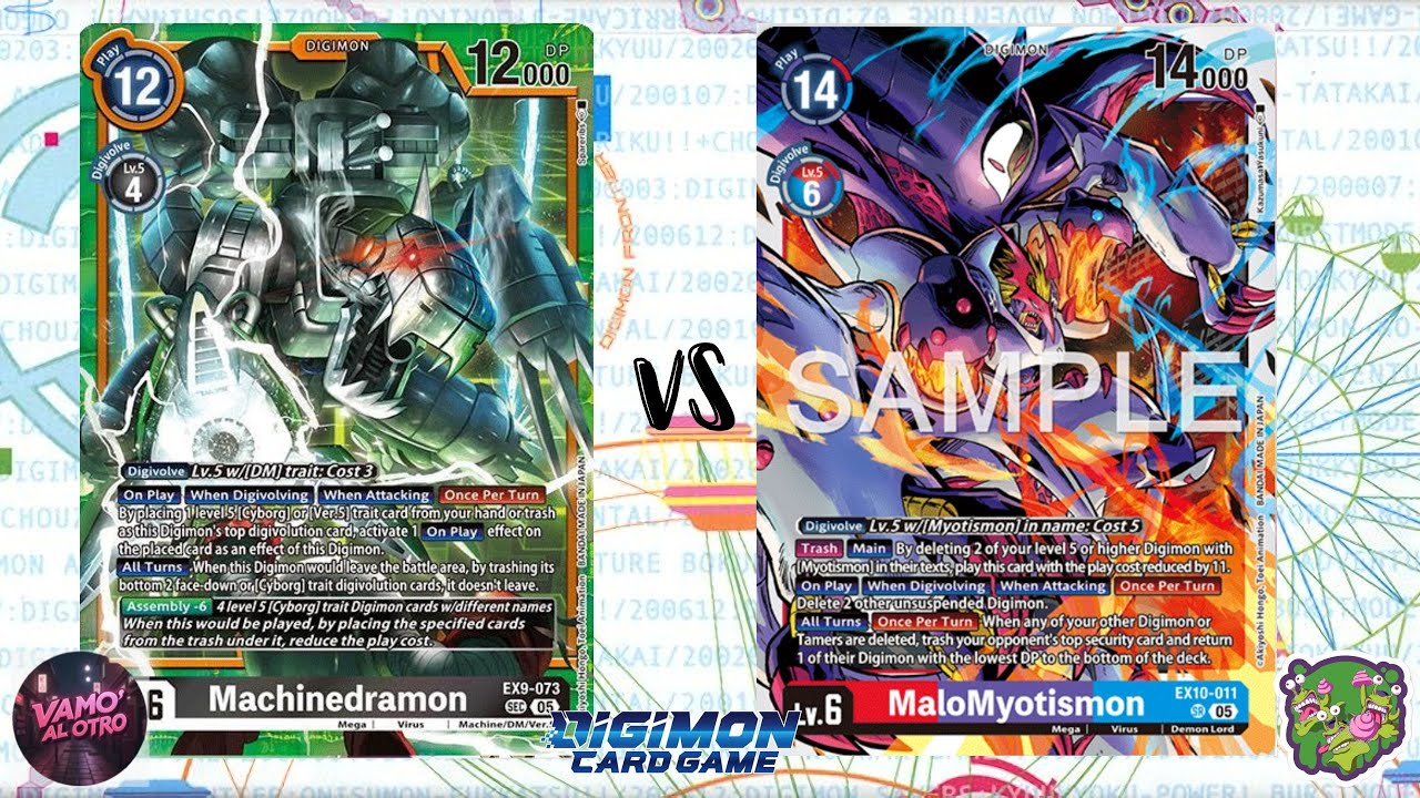 DIGIMON TCG: Local match Machinedramon (Black/Purple) vs MaloMyotismon (Purple) | OOPS!