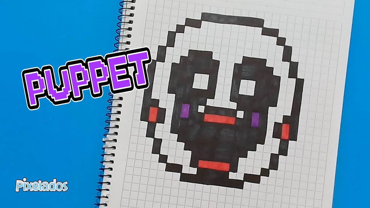 COMO DIBUJAR A PUPPET DE FNAF PIXEL ART - PIXELADOS