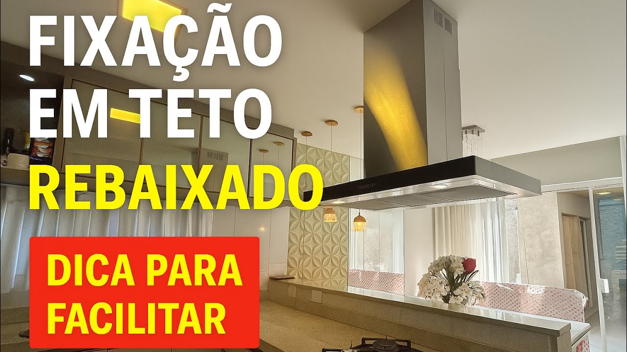 Como instalar coifa de ilha em teto rebaixado onde a laje é lajota