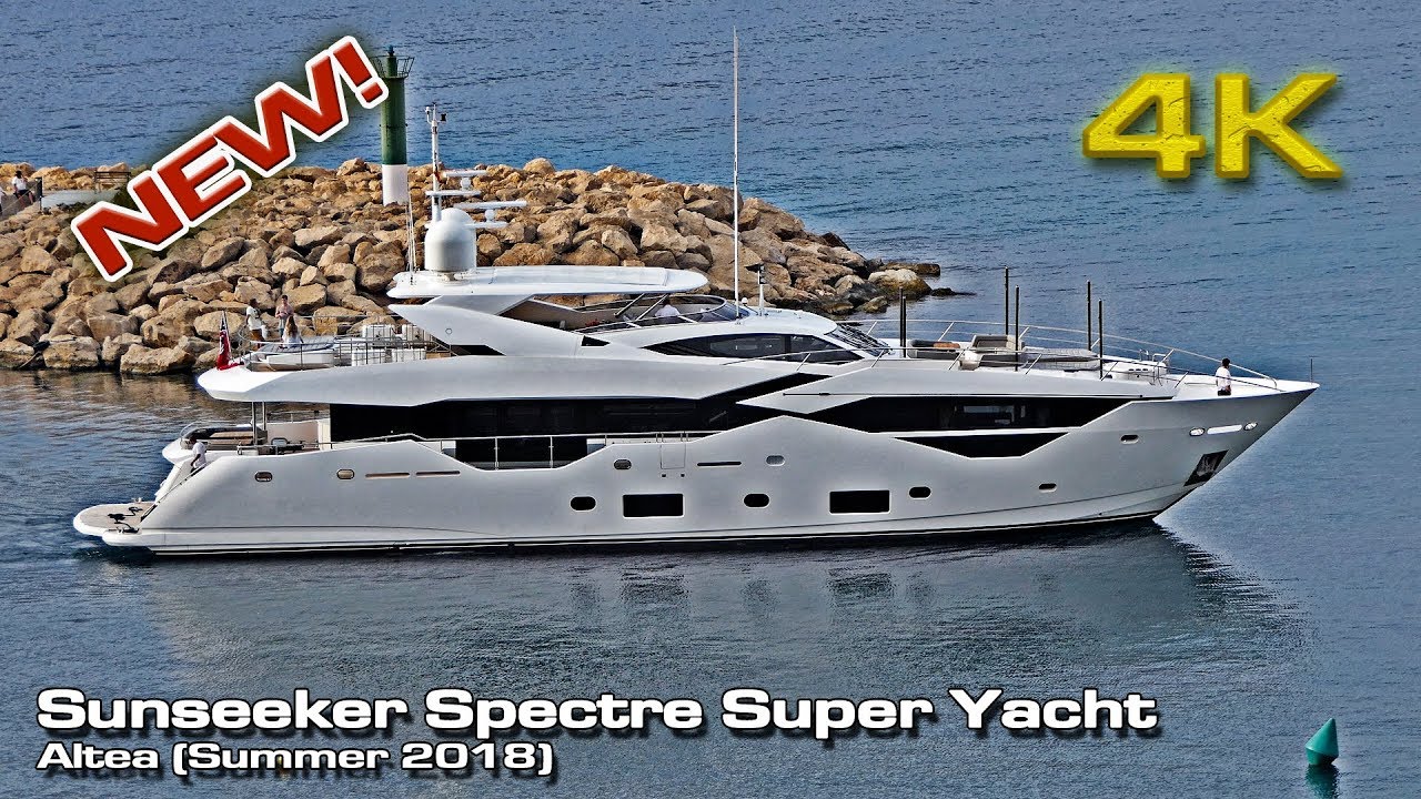 New Sunseeker Spectre [4K]  Super Yacht (Altea 2018)