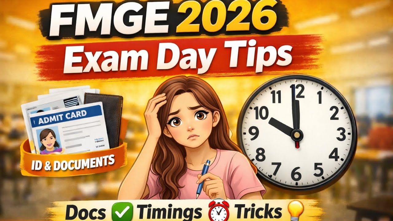 Советы по подготовке к экзамену FMGE 2026 | Документы, время явки, что можно и чего нельзя делать