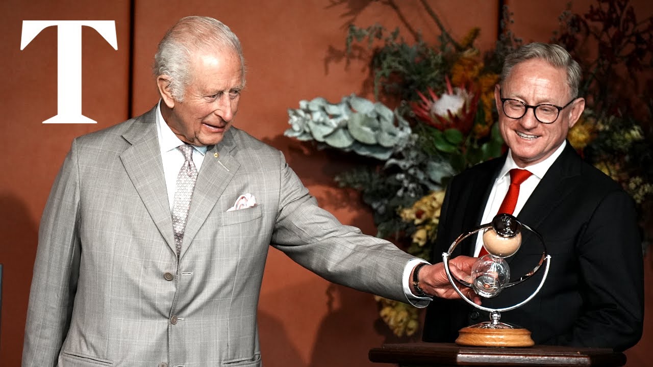 King Charles presents New South Wales parliament with an hourglass