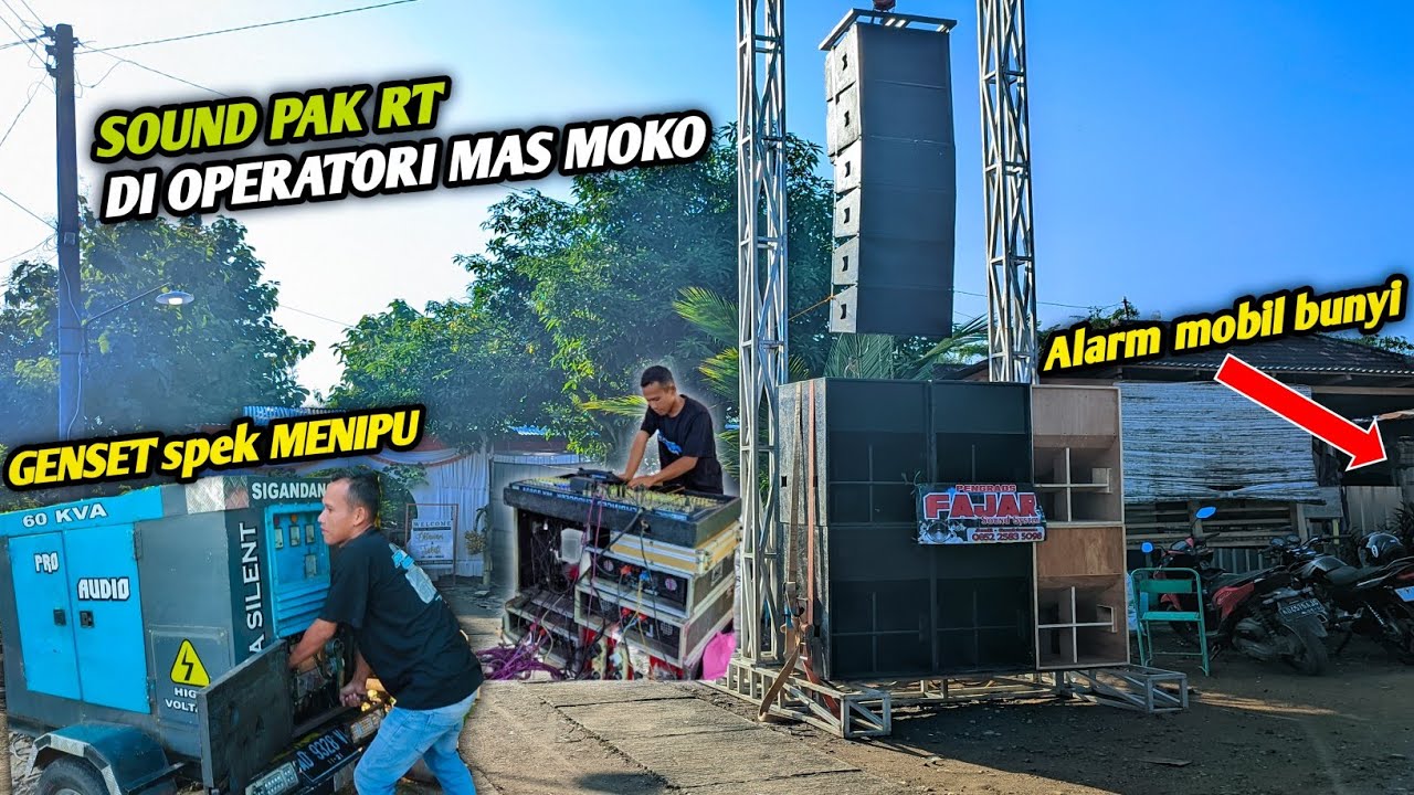 GENSET SPEK MENIPU ,,MAS MOKO operatori Sound Milik pak RT  | FAJAR AUDIO