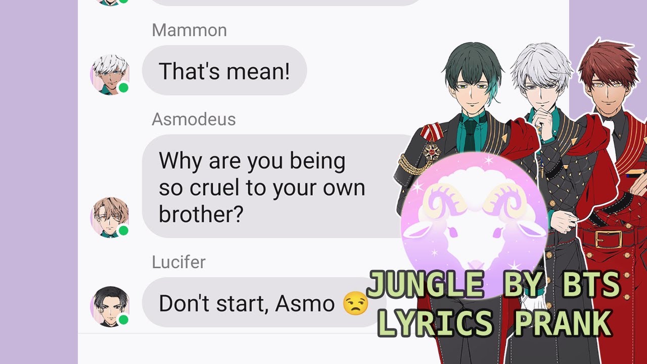 OBEY ME LYRICS PRANK|| JUNGLE (BTS) FT. MC, SOLOMON, DIAVOLO, & BARBATOS