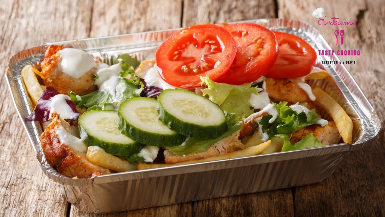 De beste KIP KAPSALON! Met FRIET (& zelfgemaakte knoflooksaus) #viralrecipe #fyp #homemade #53