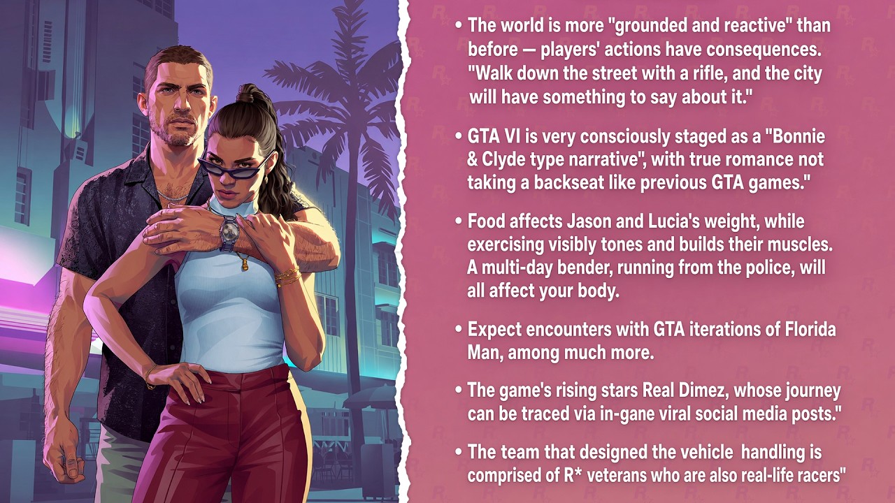 У GTA 6 появились НОВЫЕ ПОДТВЕРЖДЕННЫЕ детали геймплея в этом официальном обзоре!