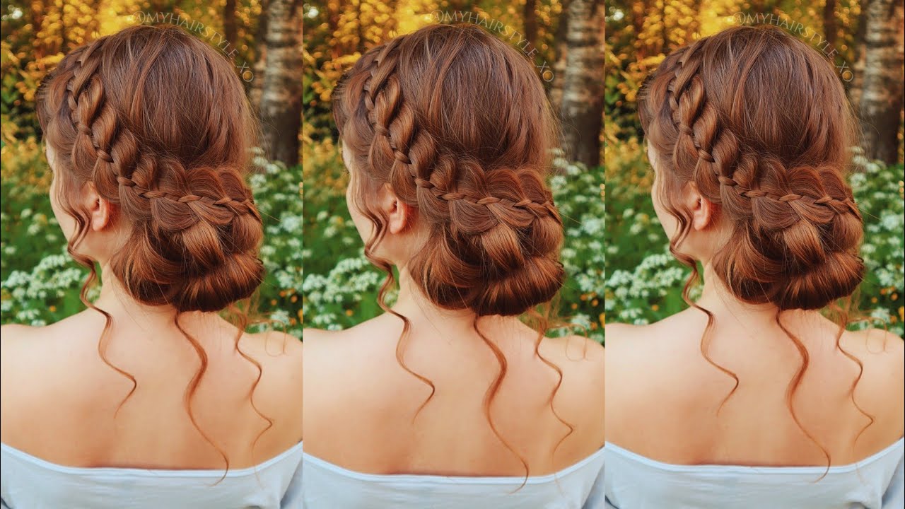 Easy & Elegant 4-Strand Braid Updo | Hairstyles for Occassions