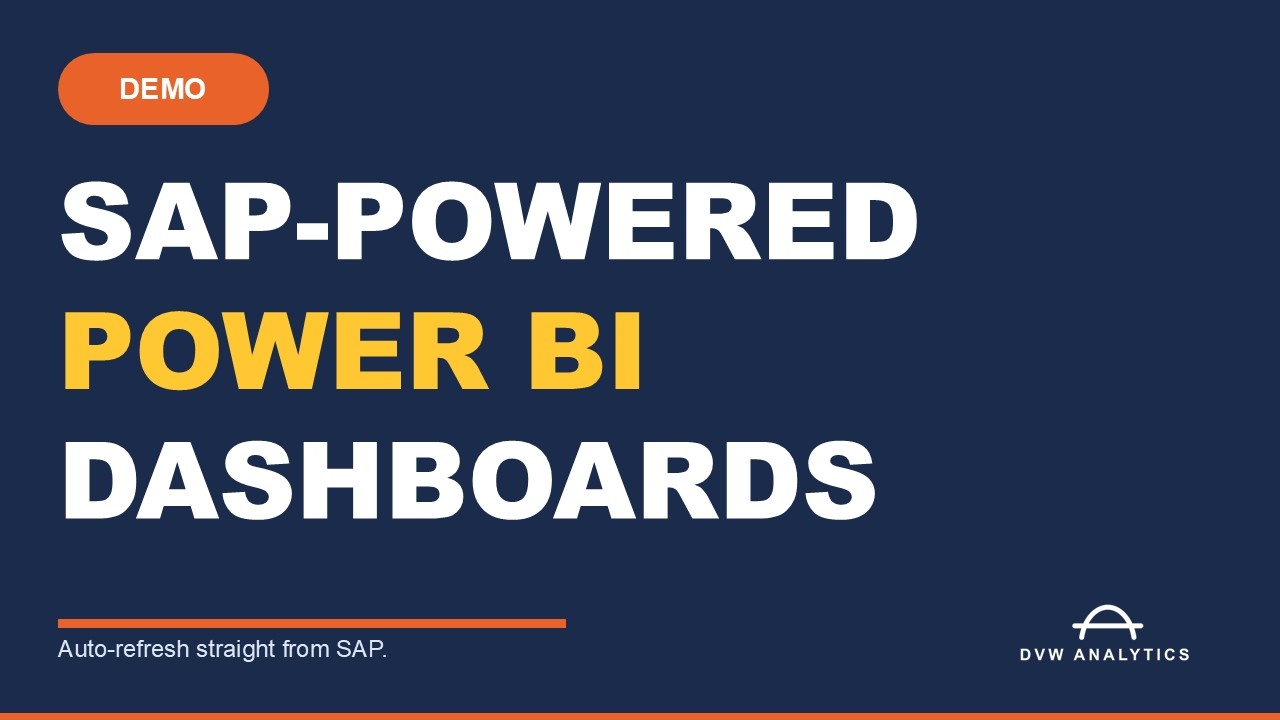 Build your own Power BI dashboards refreshed directly with SAP data
