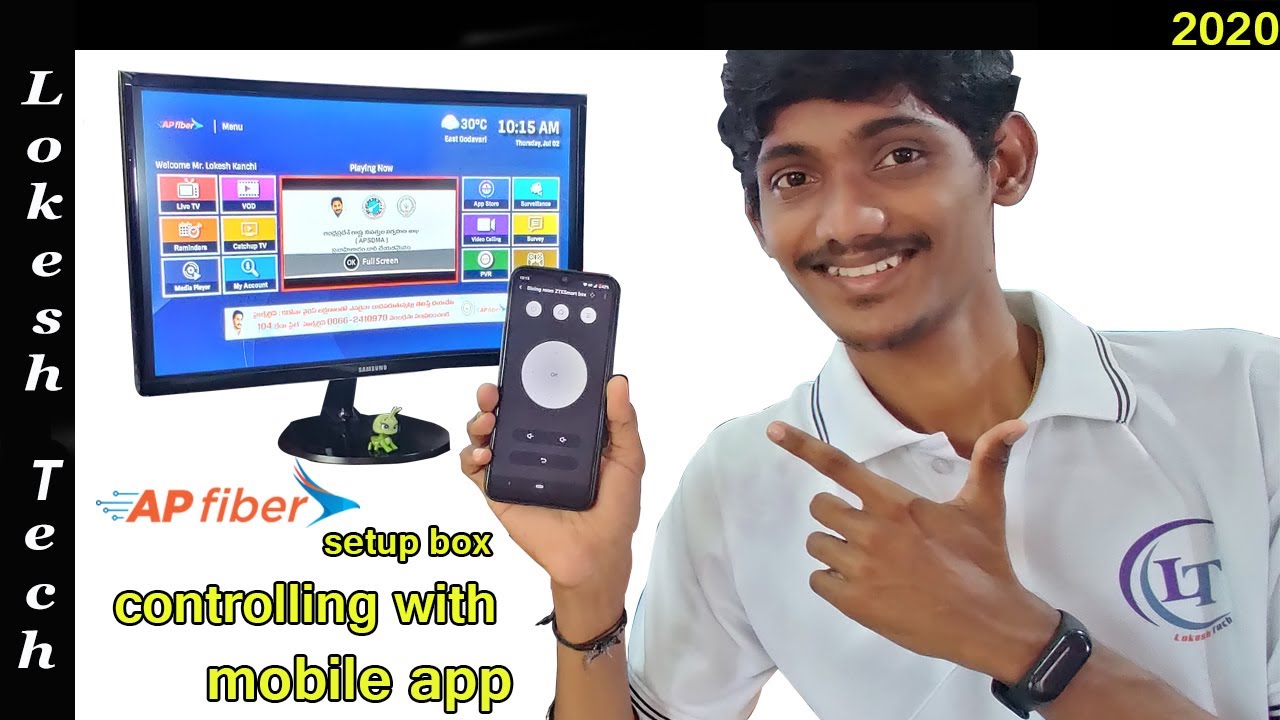 AP fiber setup box controlling with mobile app | ap fiber remote app download Telugu in 2020