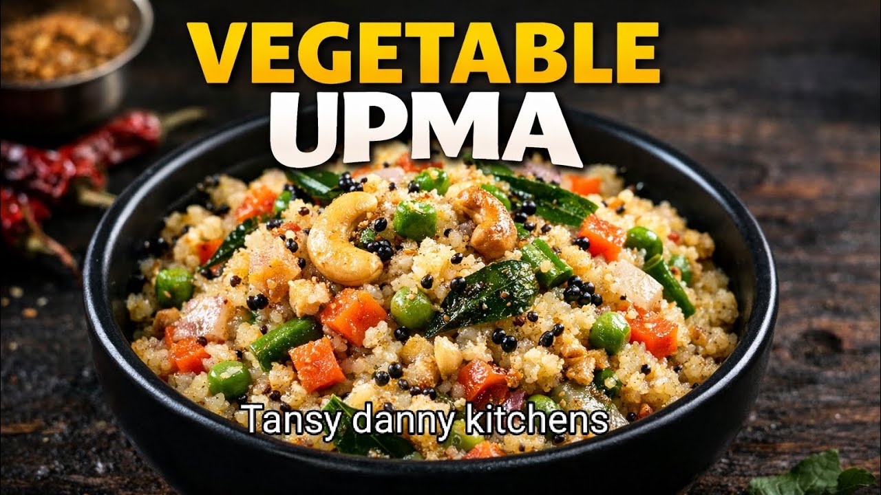 Perfect Vegetable Upma Recipe | My Style | Easy & Quick Tiffin