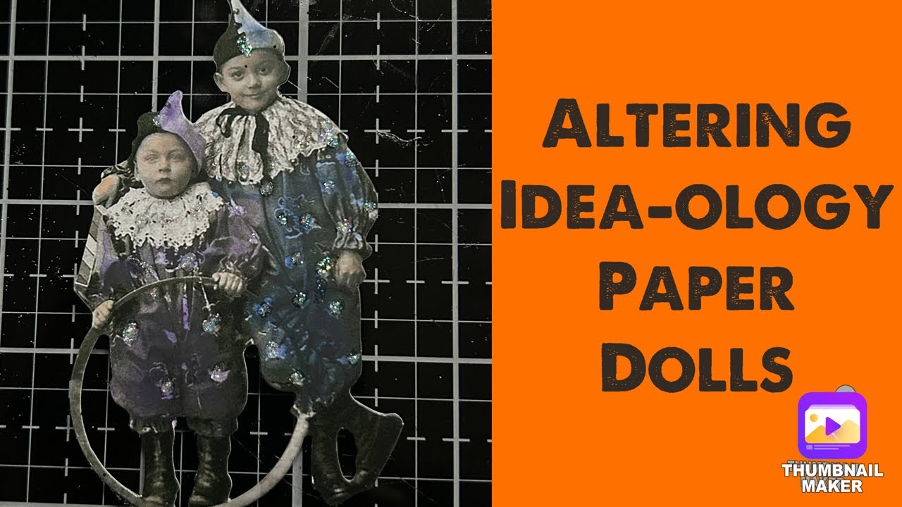 Four Ways to Alter Tim Holtz Halloween Idea-ology Paper Dolls: Glaze, Crayon, Pencil, Full Makeover