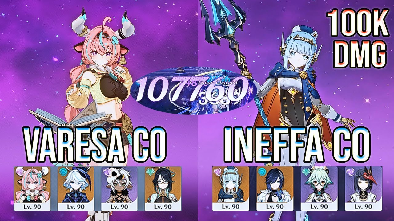 Varesa DOMINATES First Half?! & Ineffa 107K Lunar💀 | Spiral Abyss Floor 12 | Genshin Impact