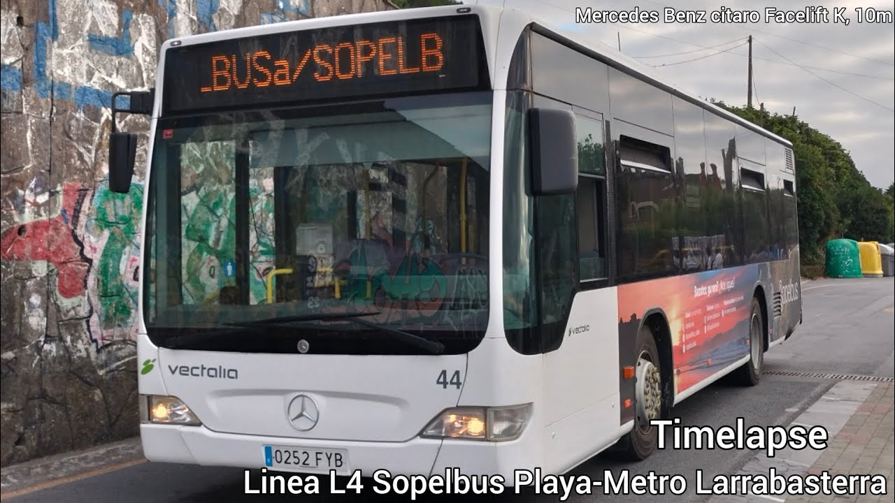Sopelbus - Timelapse línea 4 Playa-Metro Larrabasterra 