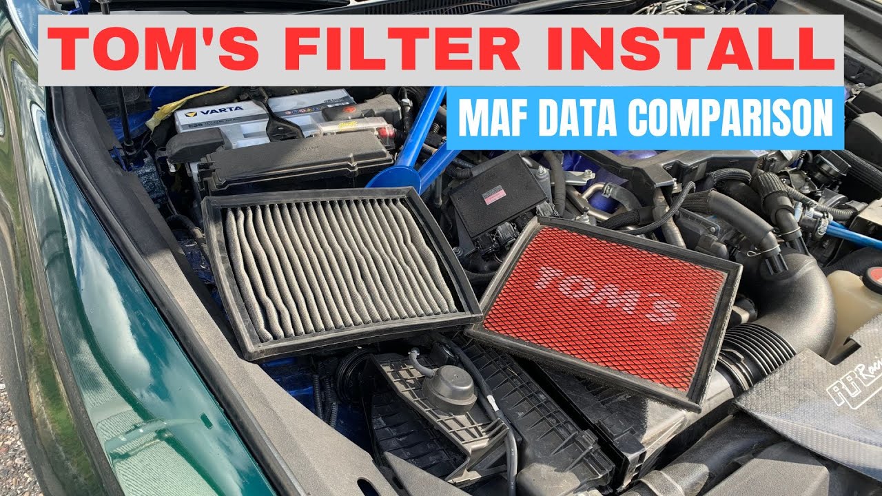 Lexus RCF Tom's Engine Air Filter Install With MAF Data Comparison Results to aFe Filter