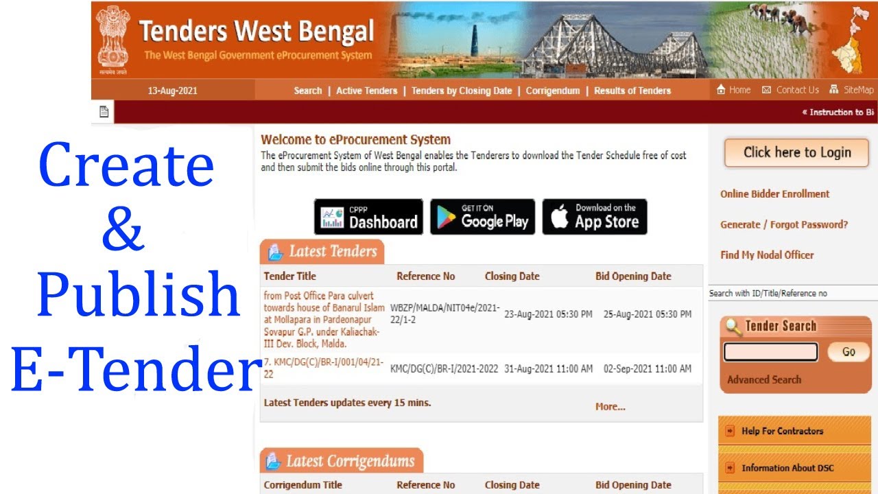 How to create and publish e-Tender full tutorial 2021 Portal wbtenders.gov.in #etender #wbtender