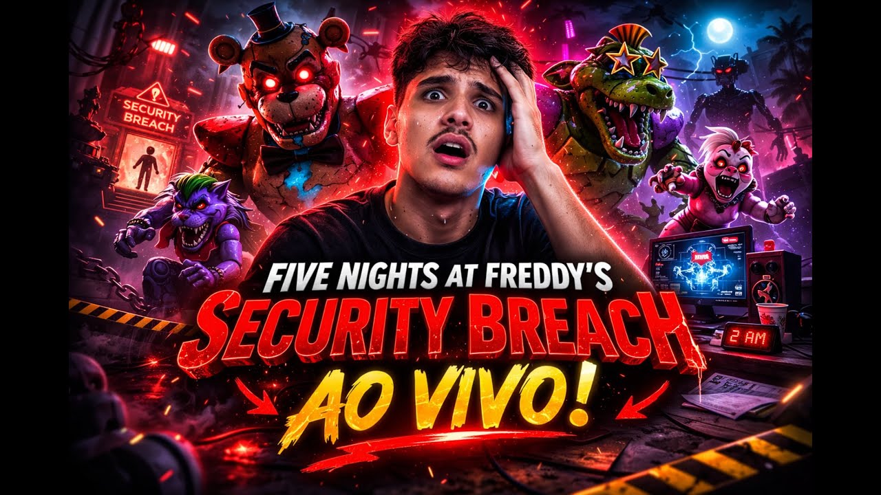 😨 OS ANIMATRONICS ESTÃO ME CAÇANDO! | FNAF SECURITY BREACH