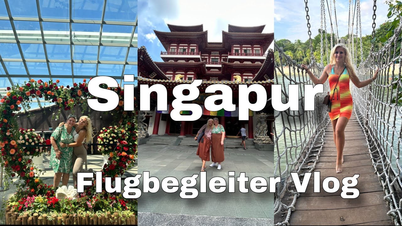 Flowerdome, Supertree Observatory,   Chinatown, Sentosa Island - Singapur Flugbegleiter Vlog
