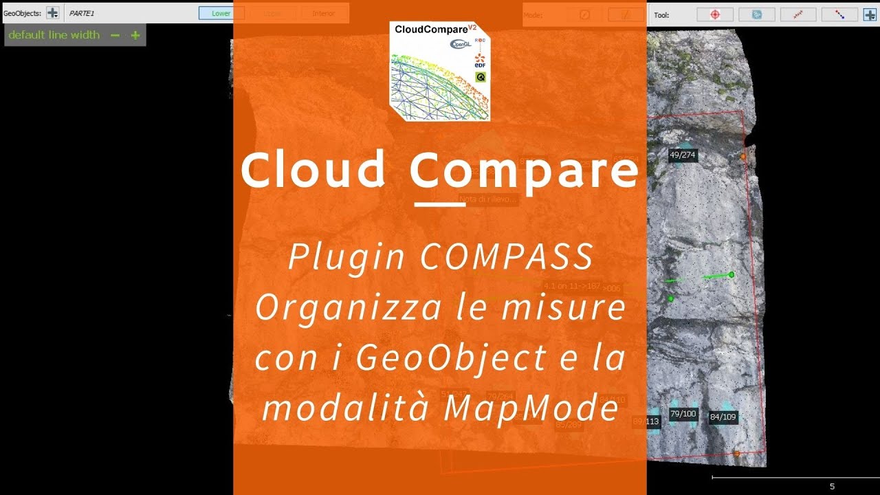 Cloud Compare - Compass Tool e misure geomeccaniche 