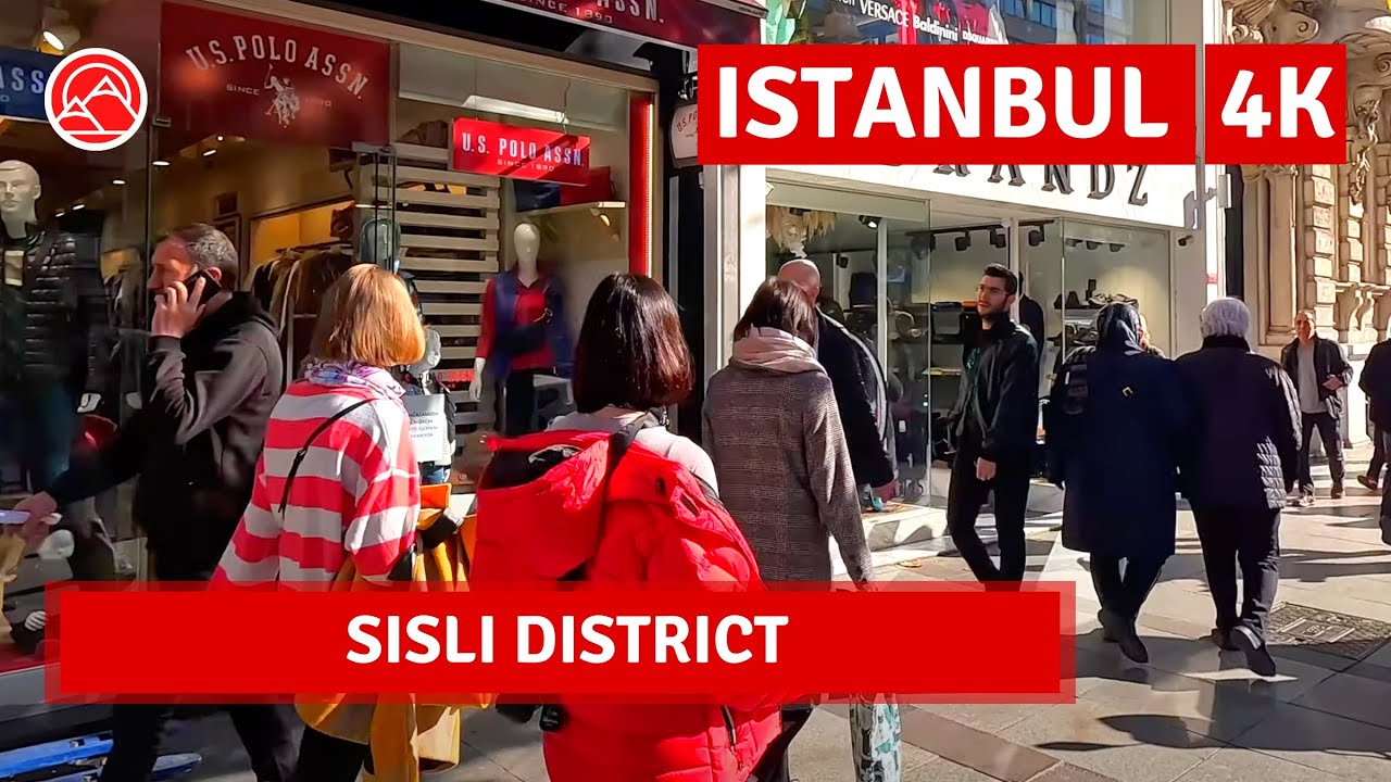 Şişli District Istanbul 2022 10 November  Walking Tour|4k UHD 60fps