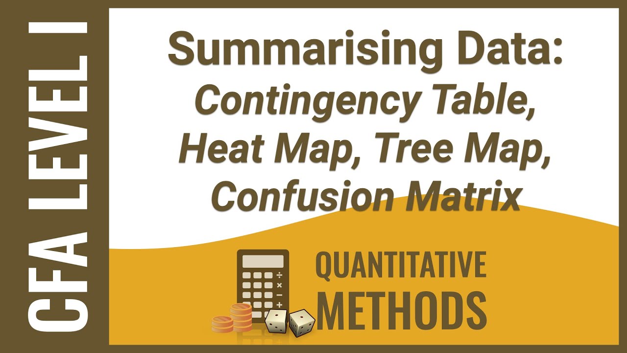 CFA® Level I Quantitative Methods- Summarising Data: Contingency Table, Heat Map, Confusion Matrix