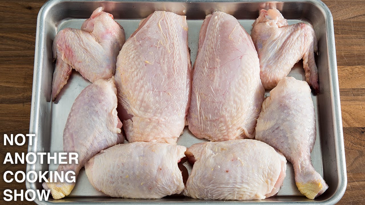 how to BUTCHER A WHOLE CHICKEN into 8 pieces
