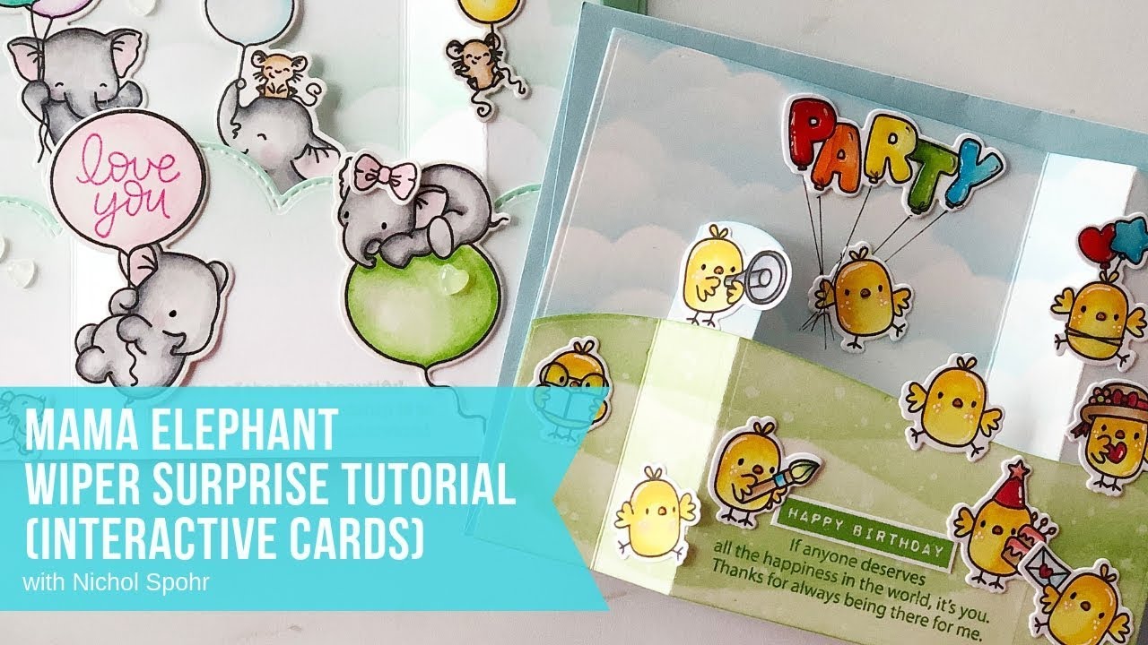 Mama Elephant | Wiper Surprise Tutorial Card Showcase
