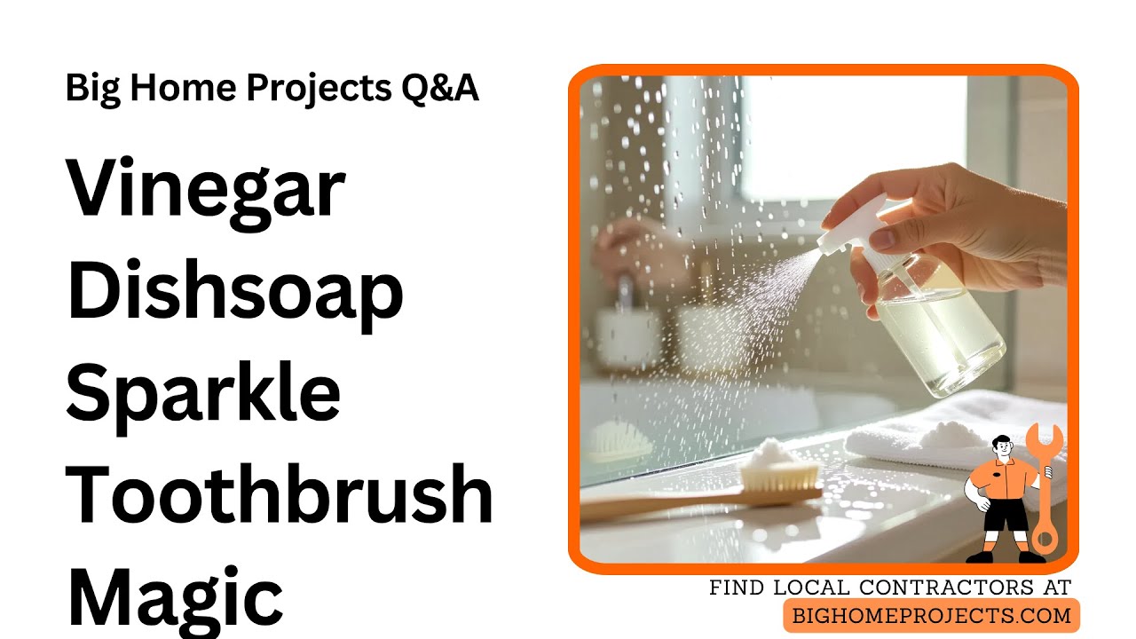 Vinegar Dishsoap Baking Soda Toothbrush Shower Hack