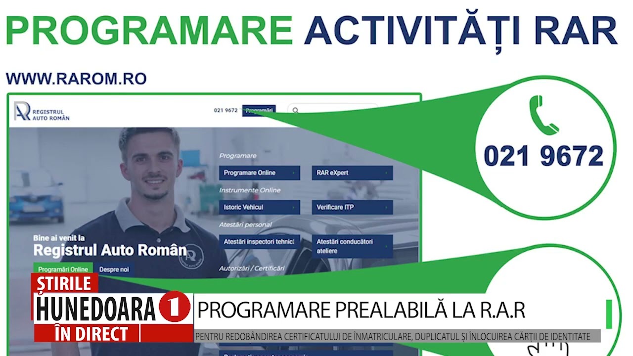 PROGRAMARE PREALABILĂ LA R.A.R