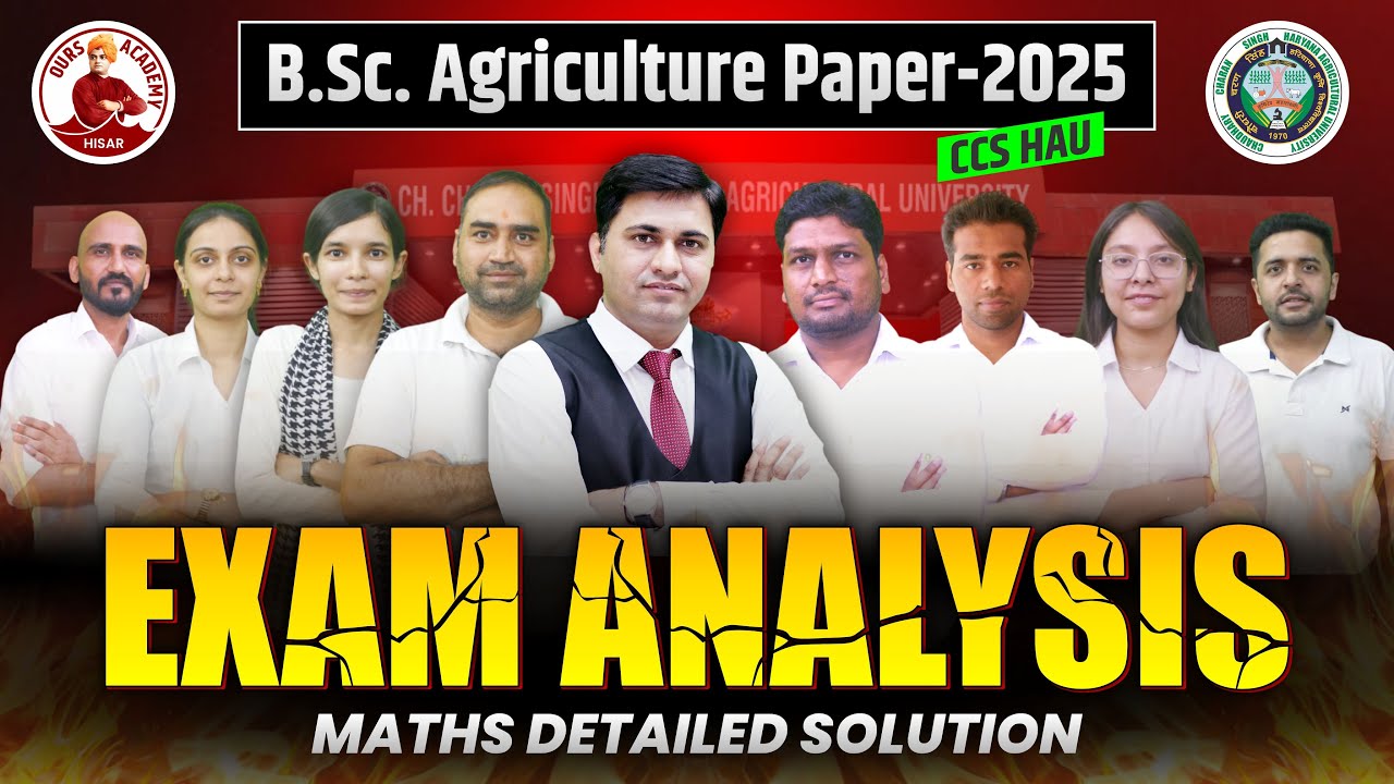 12th BSc Agriculture Maths Paper Solutions! Fastest and Most Accurate 🔥