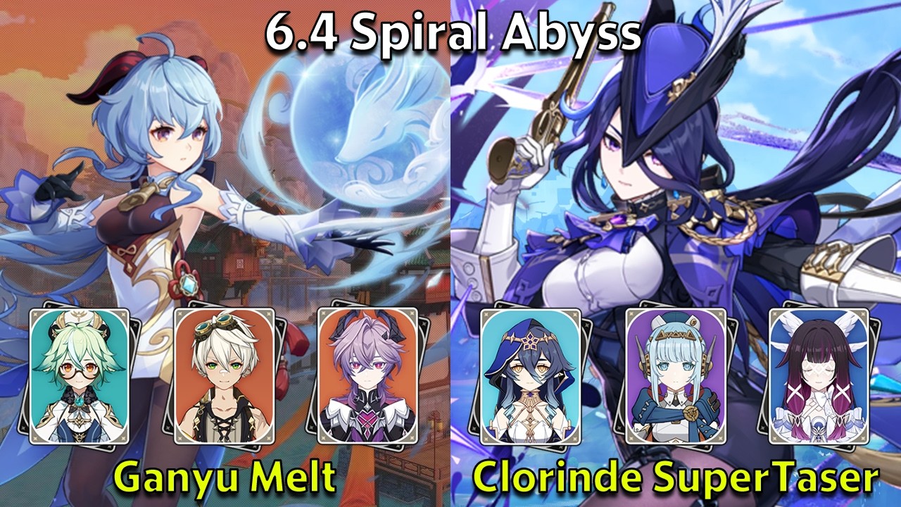 C0 Ganyu Melt & C0 Clorinde SuperTaser - Genshin Impact 6.4 Spiral Abyss Full Clear