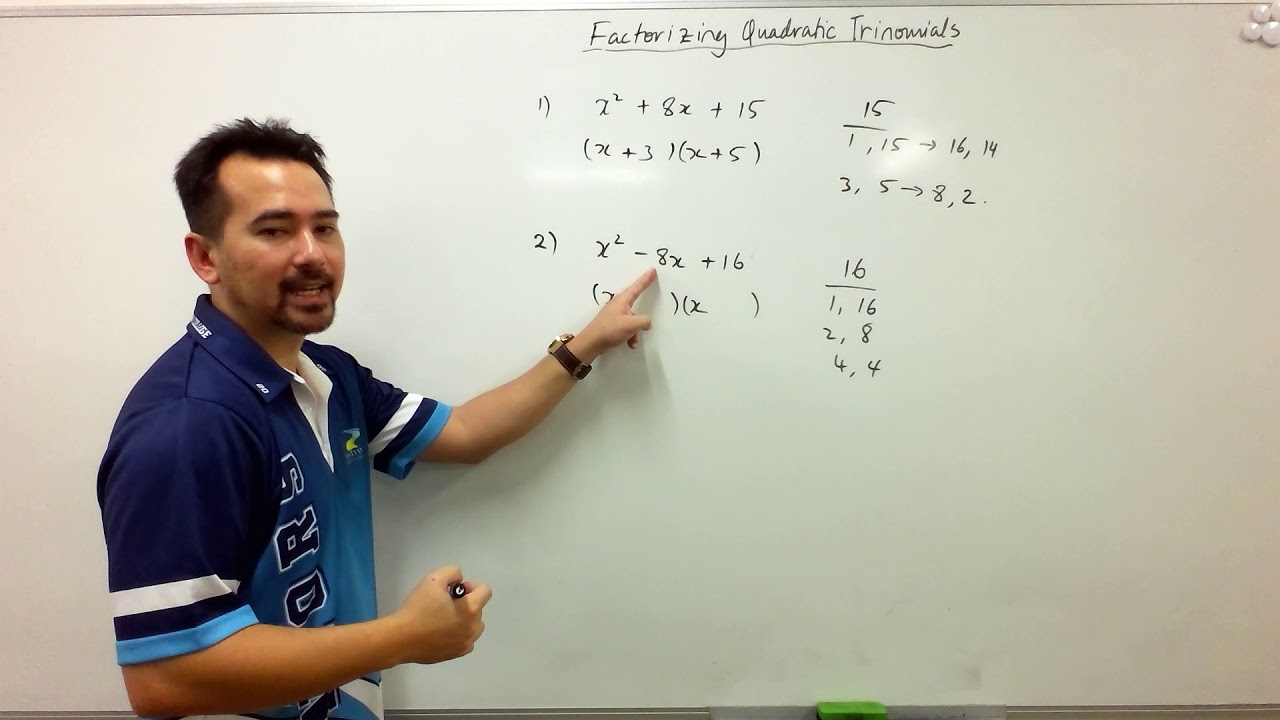 factorizing quadratics1