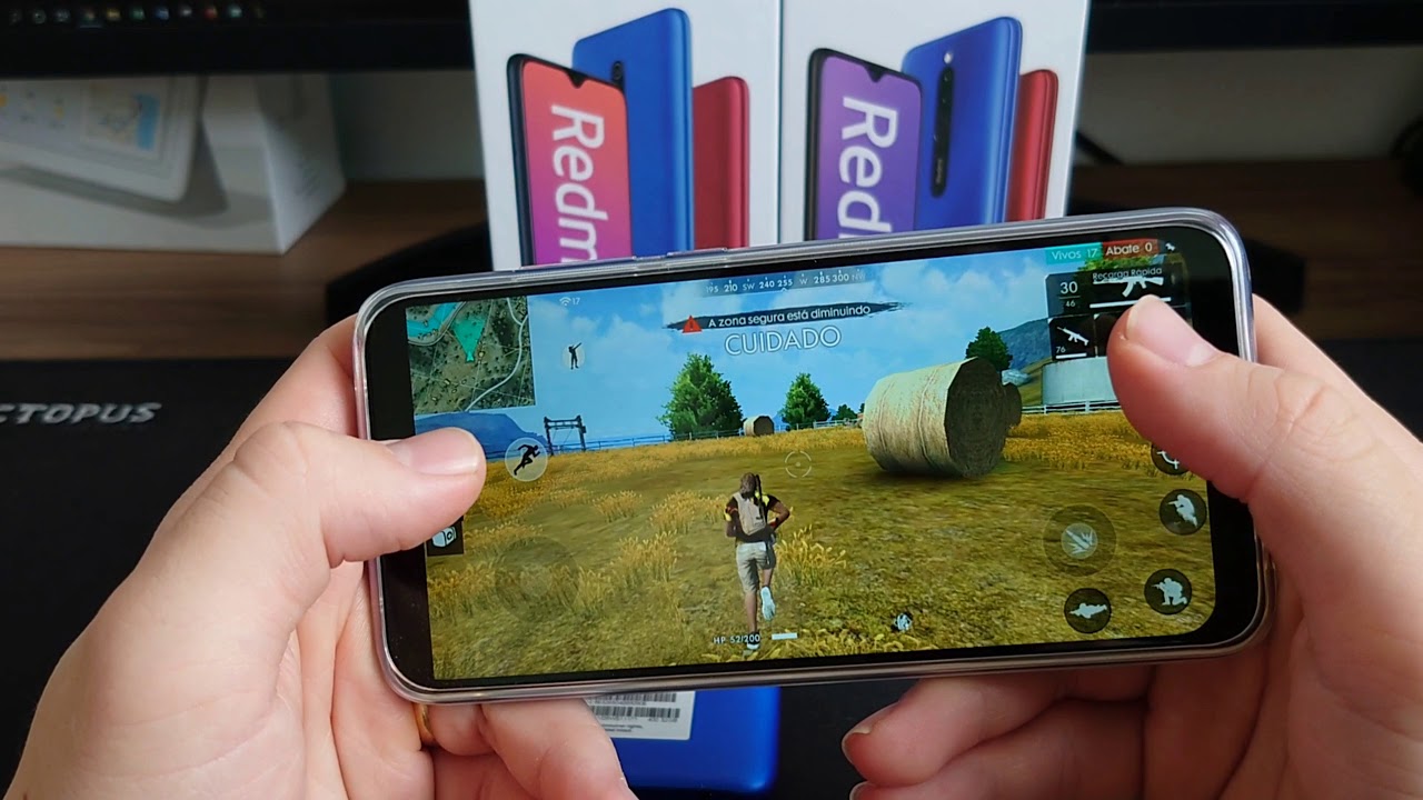 Redmi 8 e redmi 8a  - free fire no ultra com R$450?! 4gb ram até vai, 2gb NÃO!