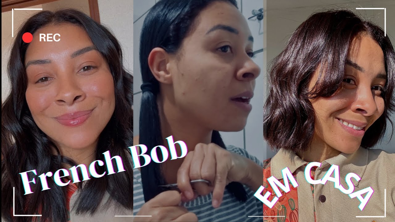 CORTANDO CABELO EM CASA CURTINHO #frenchbobhaircut #haircut
