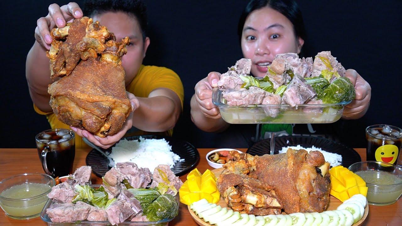 CRISPY PATA at NILAGANG RIBS MUKBANG collab with @RUTOTVlog