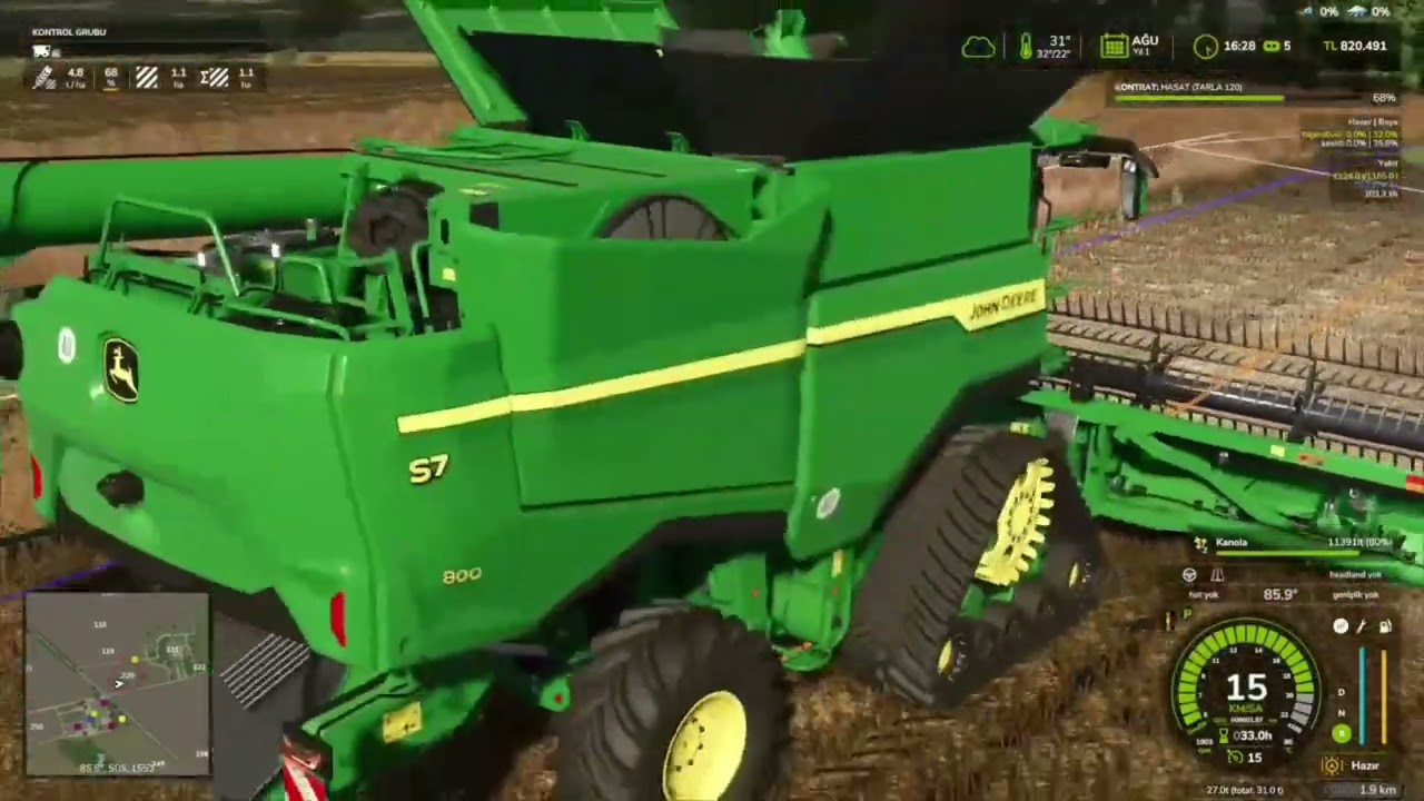 🚜 Sıfırdan Çiftlik: John Deere ile Kanola Biçimi ve 1 Milyon TL Başarısı! 💰🌾