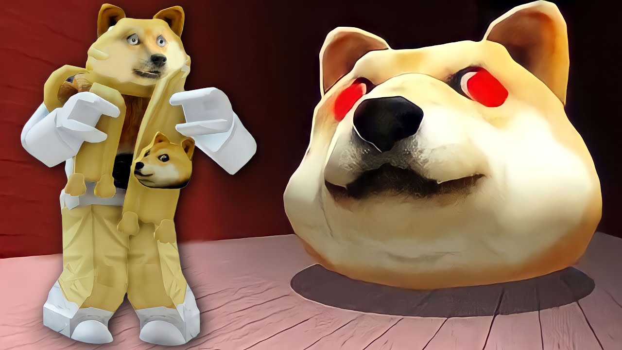 FUI PERSEGUIDO PELA CABE&Ccedil;A DE DOGE GIGANTE! | Roblox | Doge Head Escape
